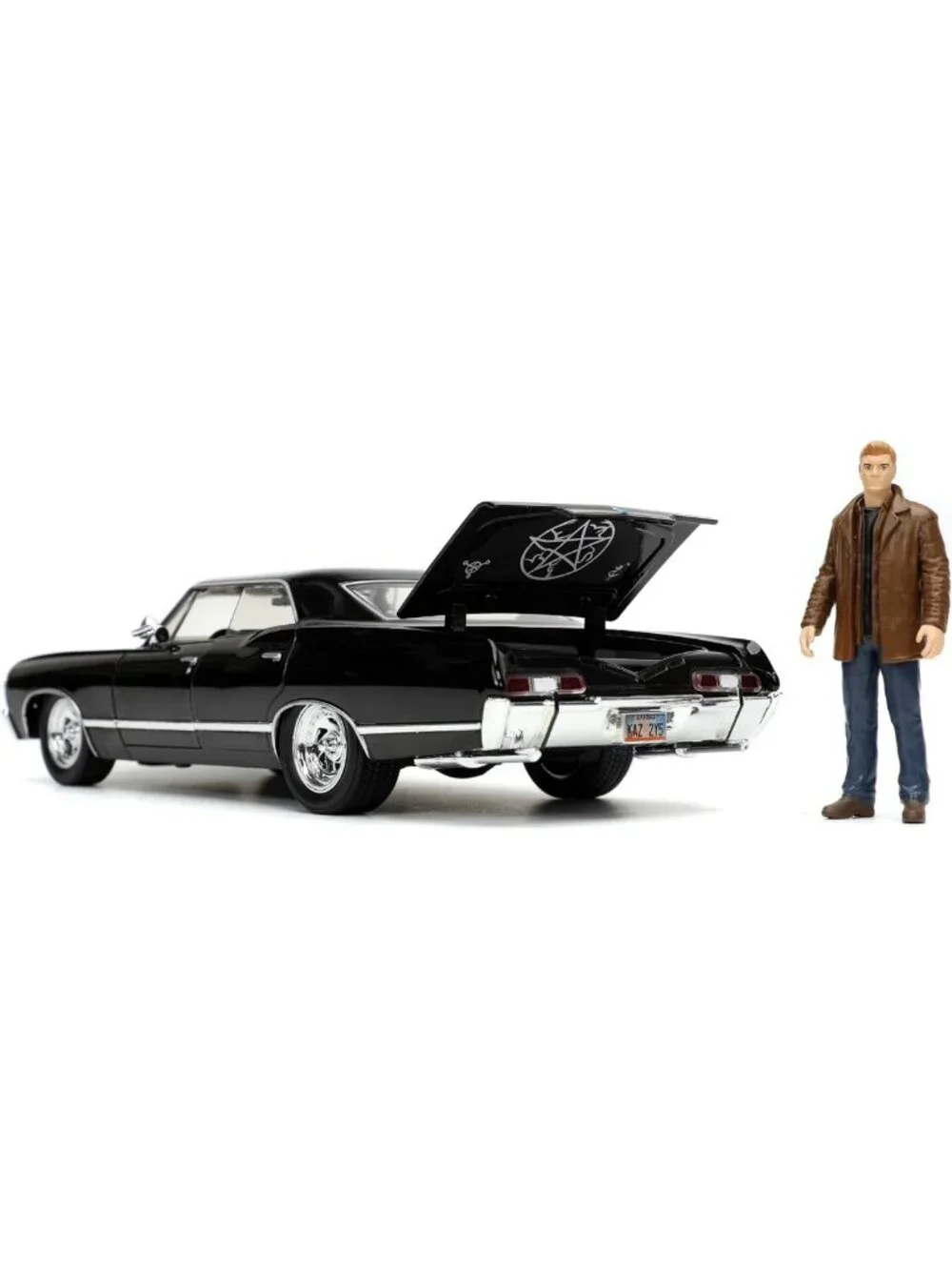 1967 Chevy Impala Die-cast Car with Dean Winchester Figure - Collectible Toy for